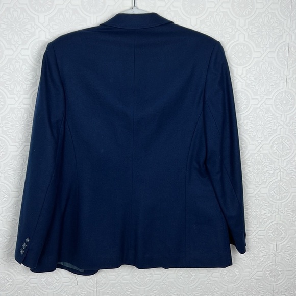 Pendleton Vintage 100% Wool Blazer Jacket Navy Blue Academia Classic Career - Picture 7 of 12